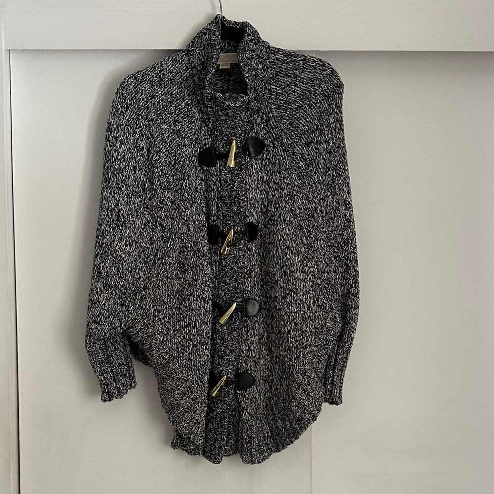 MICHAEL Michael Kors Black and Gray Cardigan Sweater